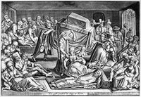 Plague in Leiden: 1574 Line Engraving by J. Orlers - Fine Art Print