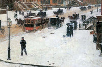 Fifth Avenue in Winter Fine Art Print by Frederick Childe Hassam