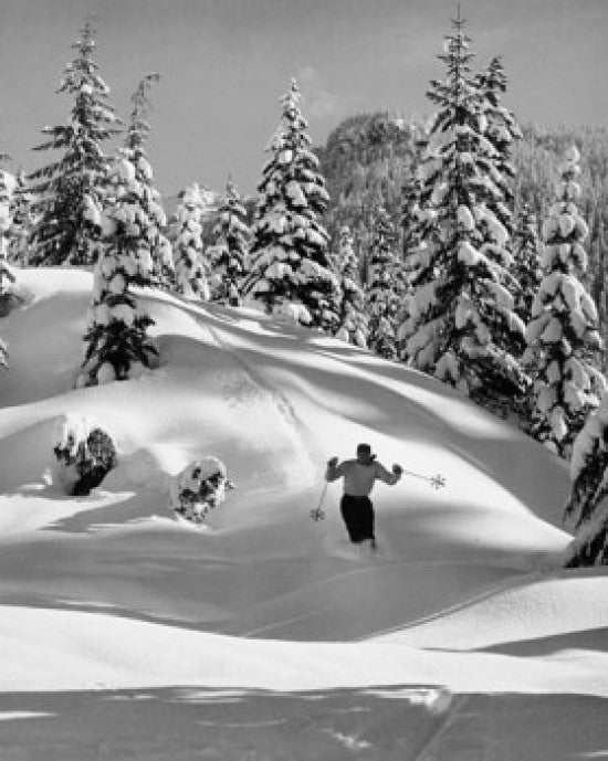 Man Skiing on Snow Fine Art Print | Posterazzi