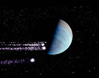 Comet Crashing into Jupiter Fine Art Print by Stocktrek Images