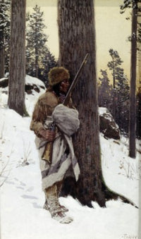 Indian Brave on the Lookout Fine Art Print by Henry Farny