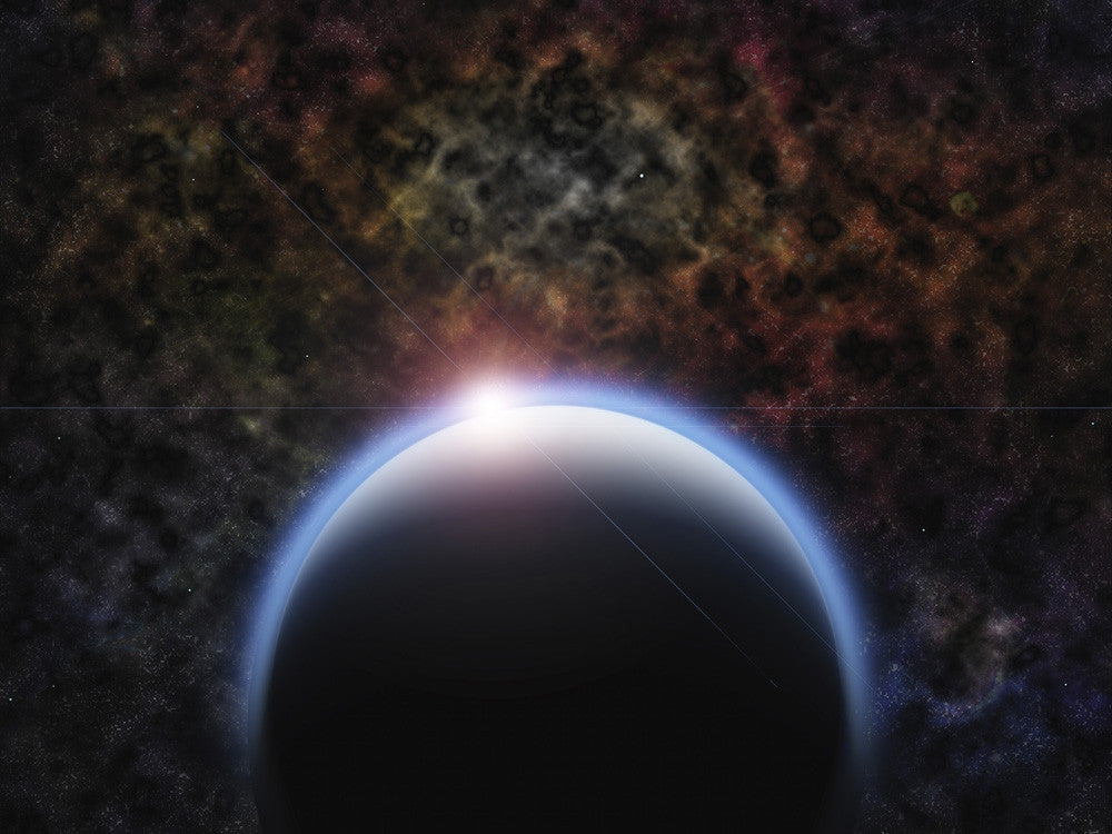 Black Planet and Sun Eclipse Fine Art Print by Bruce Rolff