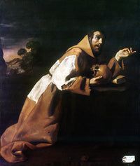 St. Francis in Meditation Fine Art Print by Francisco de Zurbaran