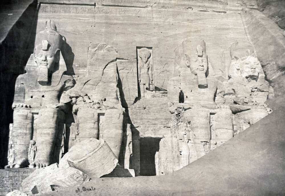 Abu Simbel Temple Fine Art Print - Colossal Statues of Ramses II