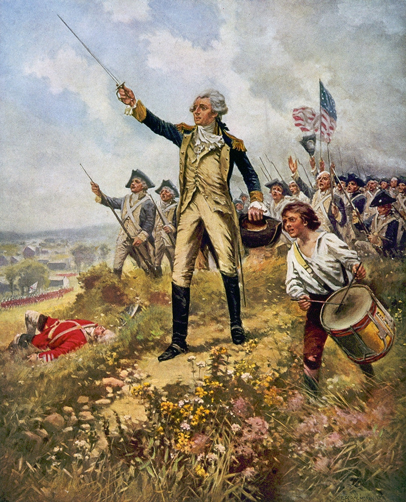 Lafayette's Baptism by Fire Fine Art Print by E. Percy Moran