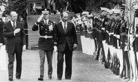 Gerald Ford and Anwar Sadat at the White House - Poster Print