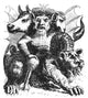 Asmodeus: The Biblical Demon of Anger and Lust Wood Engraving Poster Print