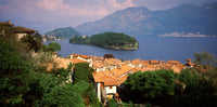 High Angle View of Sala Comacina Village at Lake Como Fine Art Print