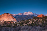 View of Pikes Peak at Dawn - Garden of the Gods Poster Print by Panoramic Images