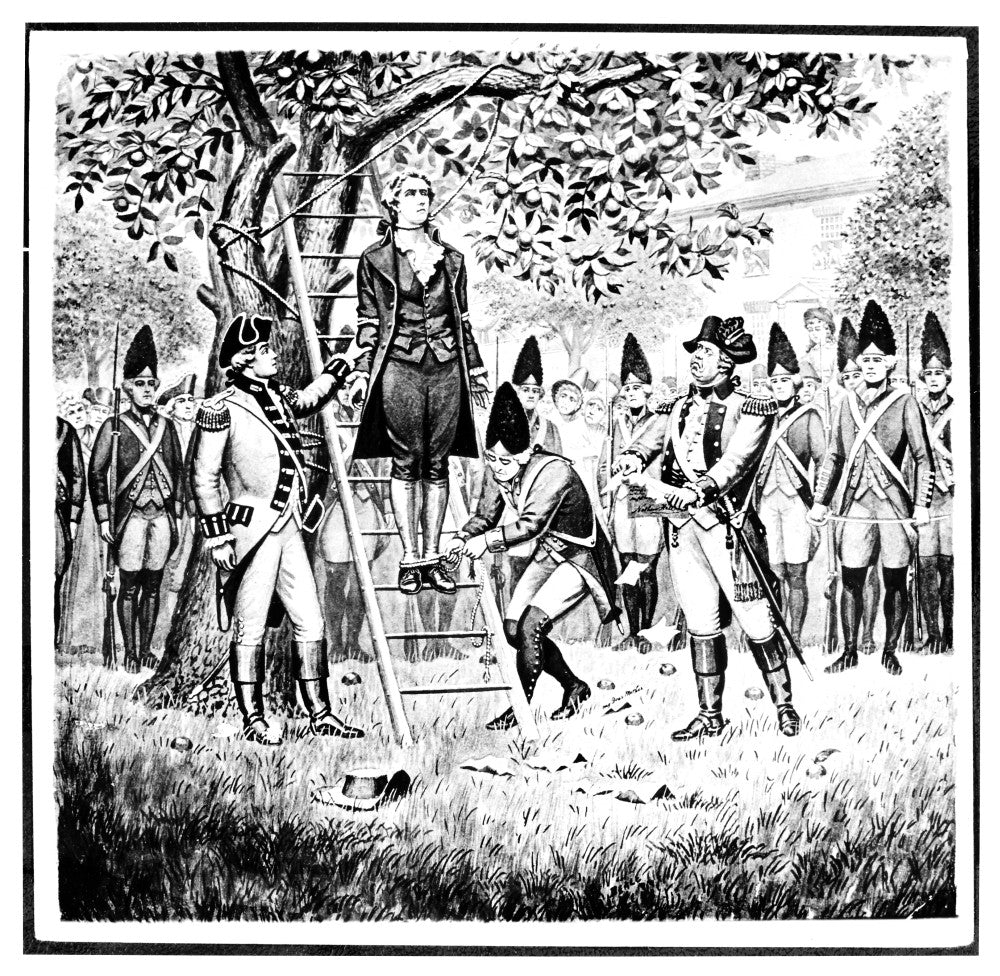 The Hanging of Nathan Hale - American Revolutionary Soldier Fine Art Print