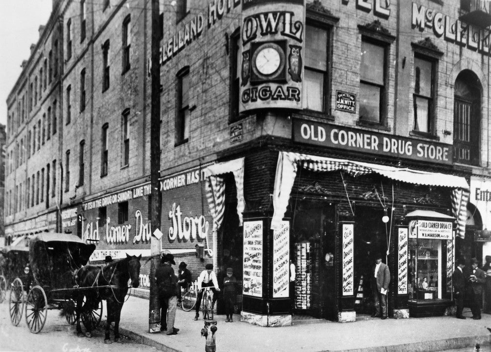 Historical Drug Store Poster Print - Waco, Texas (1890s) by Granger Collection