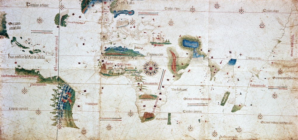 Cantino World Map 1502 Fine Art Print by Granger Collection