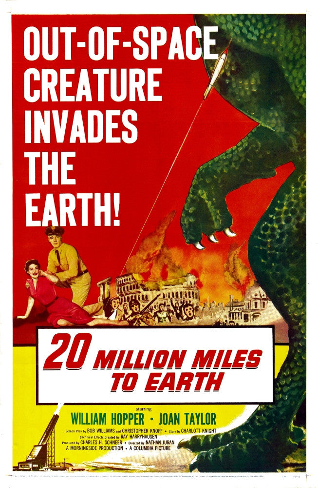 20 Million Miles To Earth Movie Poster Art Print (1957)