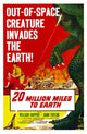 20 Million Miles To Earth Movie Poster Art Print (1957)