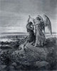 Jacob Wrestling With The Angel Fine Art Print by Gustave Dore