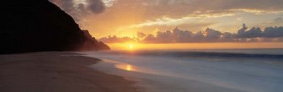 Kalalau Beach Sunset Fine Art Print by Panoramic Images - 37x12