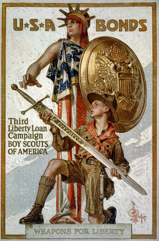 Liberty Loan 1917 Lithograph Print by Joseph Christian Leyendecker