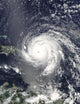 Satellite View of Hurricane Irma Over the Leeward Islands Fine Art Print by Stocktrek Images