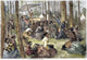 Camp Meeting in the American South Fine Art Print - 1872 Wood Engraving by Granger Collection