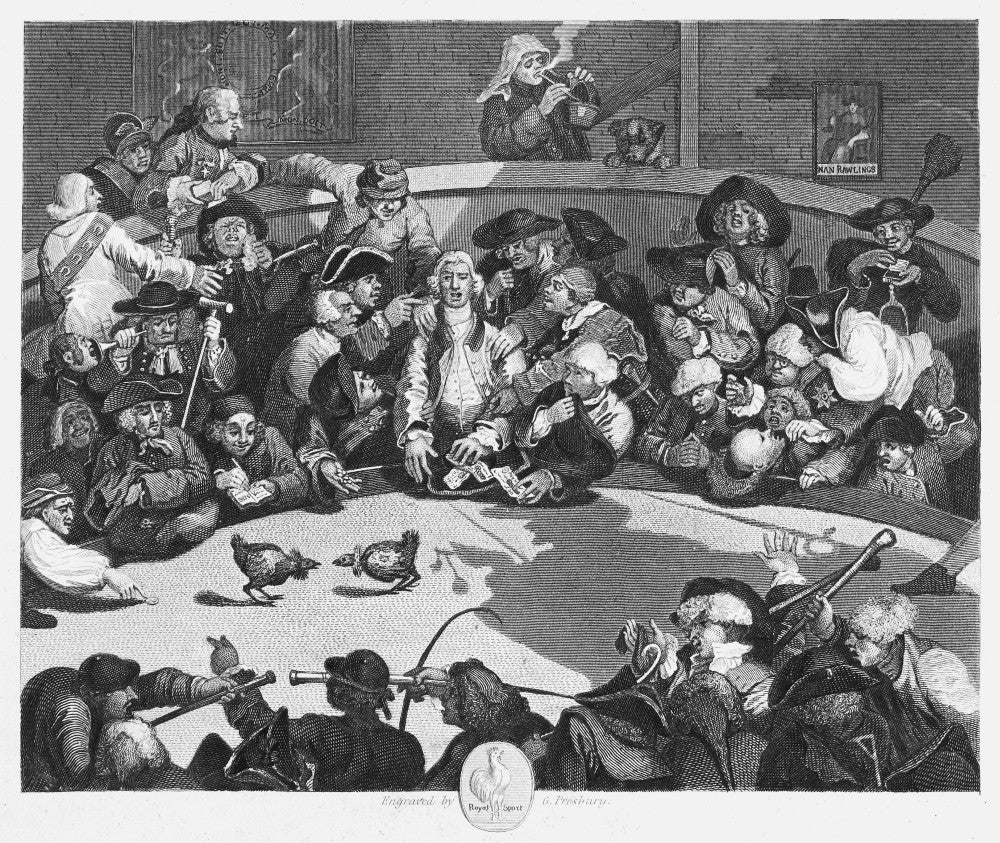 Hogarth's Cockpit Fine Art Print - Engraving from 1759
