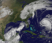 Satellite View of Weather Systems in Eastern United States Fine Art Print