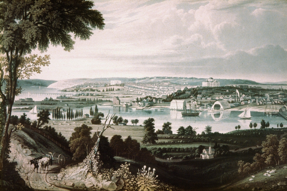 View of Washington D.C. Across the Anacostia River, 1833 Poster Print by Granger Collection