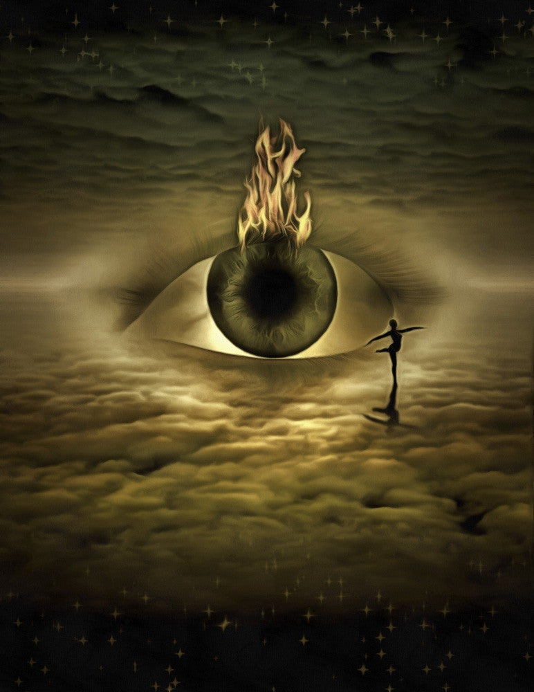 Surreal Dancer on Clouds Fine Art Print by Bruce Rolff