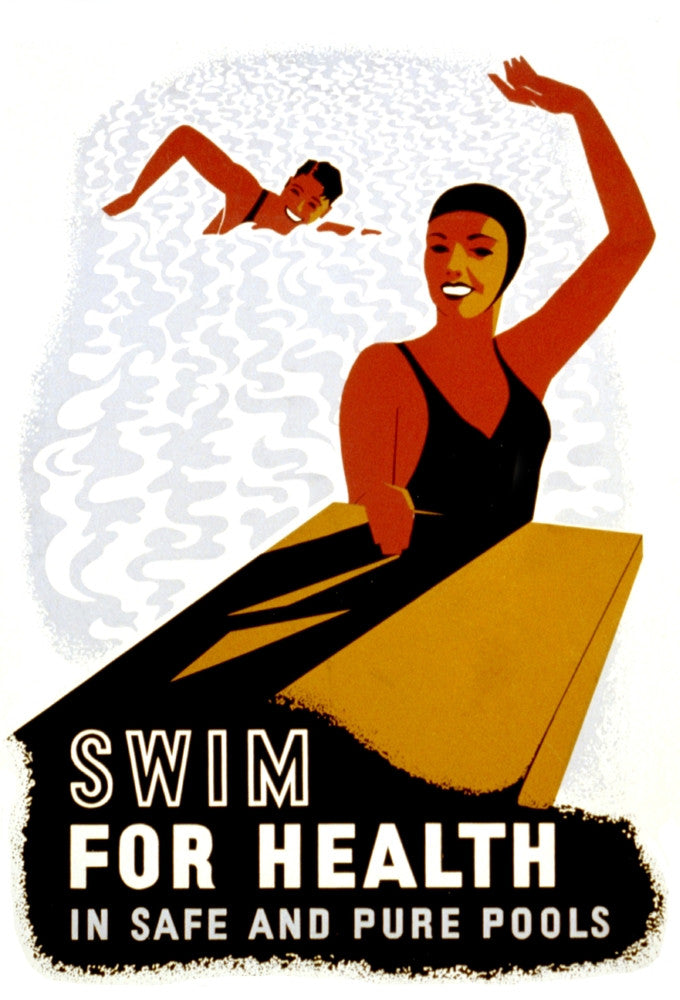Swim For Health 1941 FAP Poster Print by Science Source