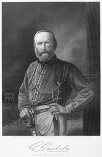 Giuseppe Garibaldi Italian Patriot Steel Engraving Print by Granger Collection