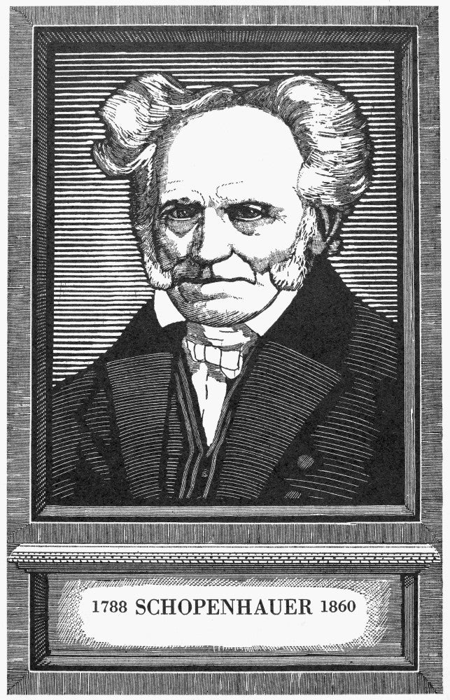Arthur Schopenhauer Woodcut Poster Print - 19th Century Art