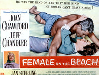 Female On The Beach Movie Poster Print - 1955 Classic Film