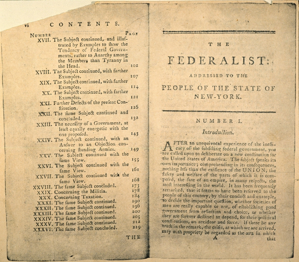 The Federalist Essays First Edition Print - 1788 | Posterazzi