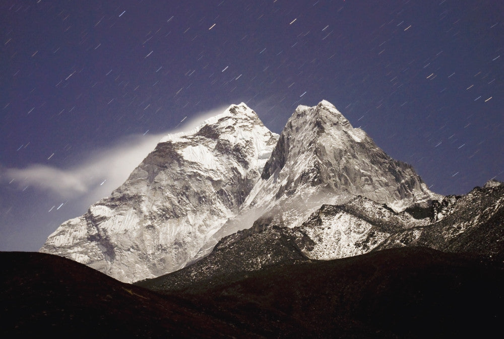 Night View with Star Trails Fine Art Print - Ama Dablam, Nepal