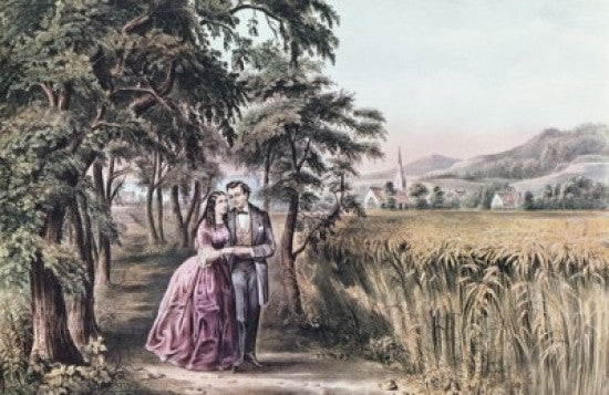 Four Seasons of Life: Youth Currier & Ives Lithograph Print