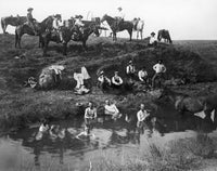 Cowboys Bathing Late 19th Century Photograph Print by Granger Collection