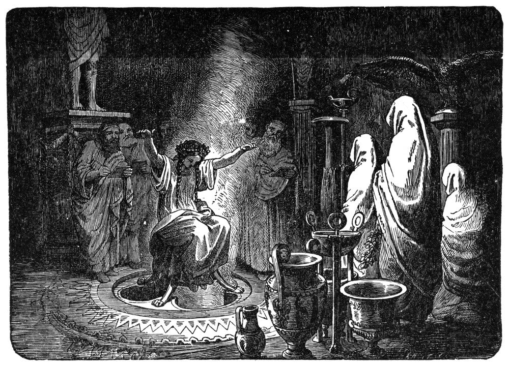 Pythia Speaking at Delphi Fine Art Print by Granger Collection