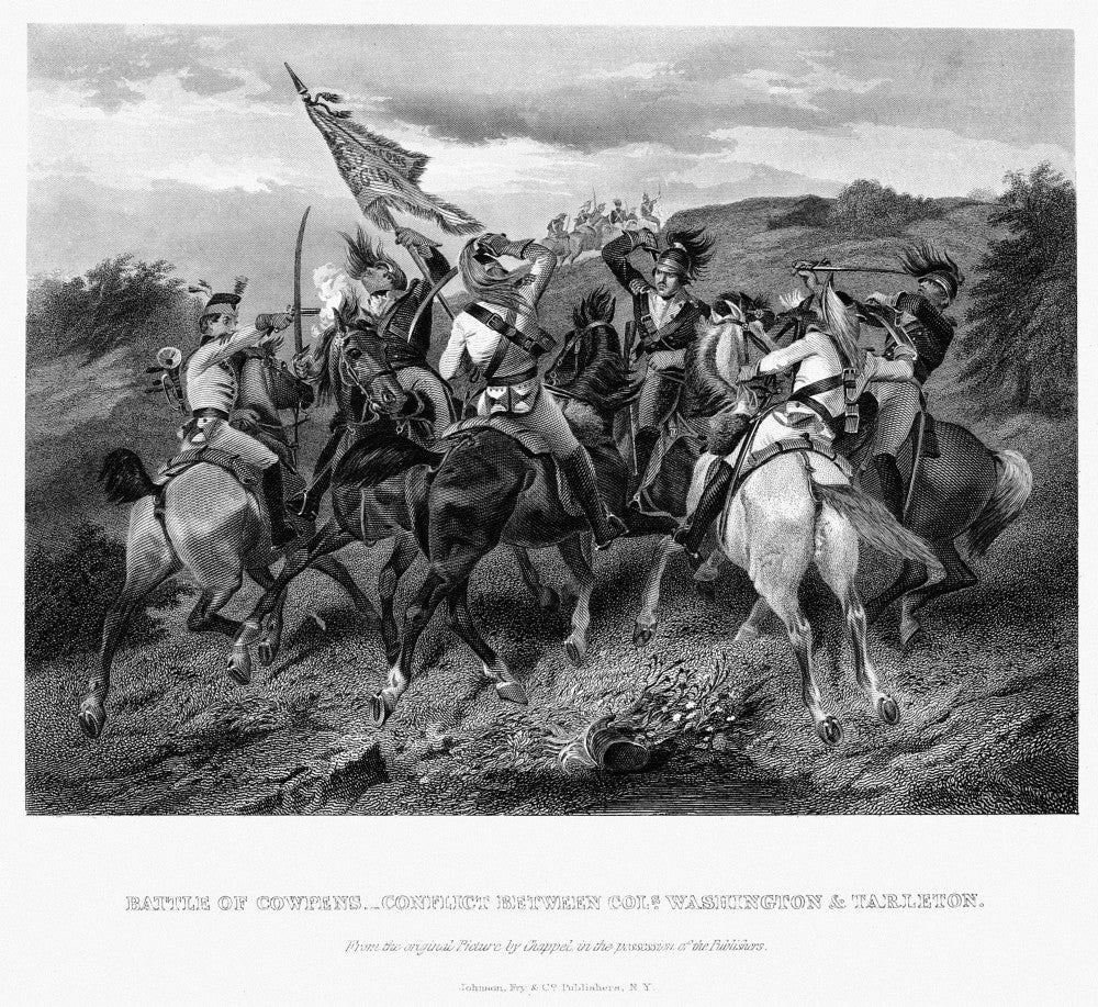 Battle of Cowpens, 1781 Steel Engraving Print by Granger