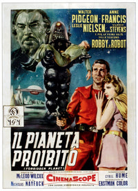 Forbidden Planet 1956 Movie Poster Art Print featuring Walter Pidgeon, Robby The Robot, Leslie Nielsen, and Anne Francis