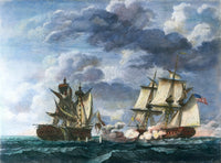 USS United States vs HMS Macedonian Battle Engraving by Benjamin Tanner
