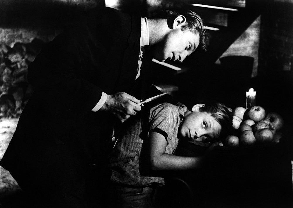 The Night Of The Hunter 1955 Photo Print featuring Robert Mitchum and Billy Chapin