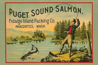 Victorian Era Salmon Can Label Fine Art Print by Schmidt Litho Co.