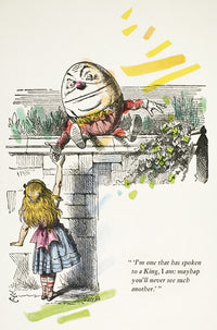 Nhumpty Dumpty Offers Alice His Hand - Fine Art Print