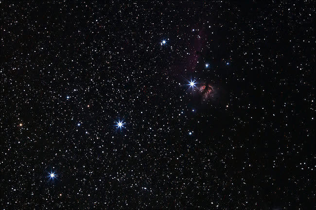 Orion's Belt, Horsehead Nebula & Flame Nebula Fine Art Print by Luis Argerich
