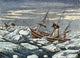 John Franklin's Ill-Fated Arctic Expedition Engraving Poster Print