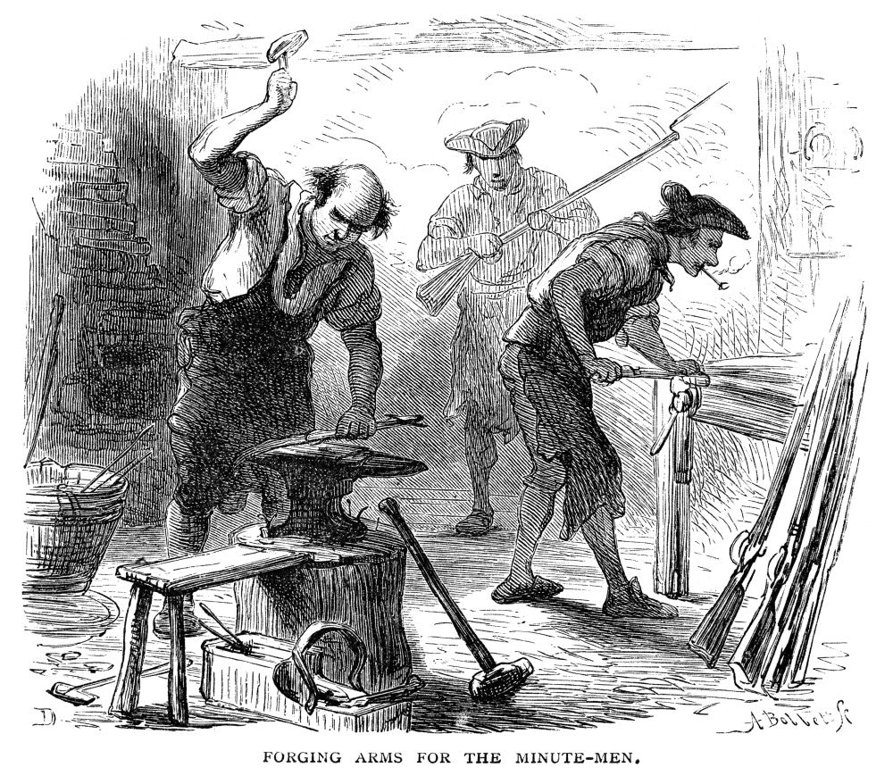 Colonial Blacksmith Engraving from 1776 - Fine Art Print