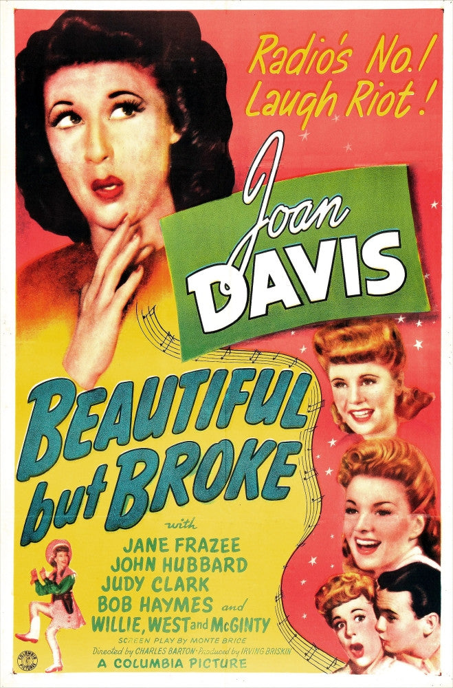 Beautiful But Broke Us Movie Poster Print - 1944 Classic