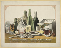 C1871 Alcohol Advertisement Lithograph Print by Louis N. Rosenthal