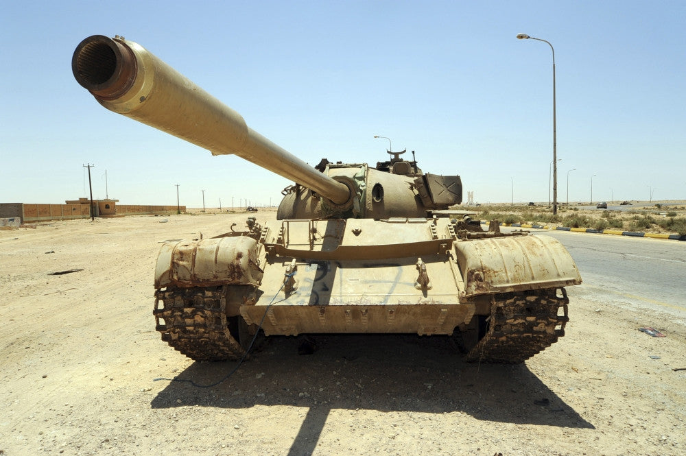 T-55 Tank Destroyed by NATO Forces - Fine Art Print