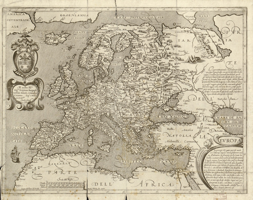 Map of Europe, 1600 Fine Art Print by Science Source