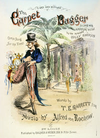 The Carpet Bagger C1869 Lithograph Song Sheet Music Cover Poster Print